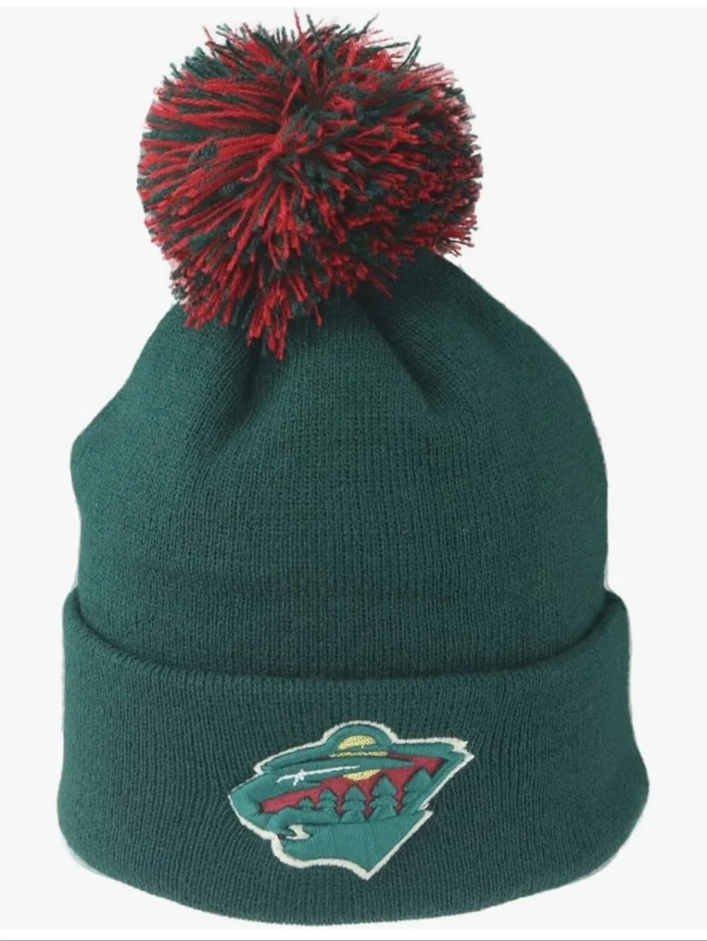 Minnesota Wild NHL Official Licensed Youth Pom-Pom Beanie